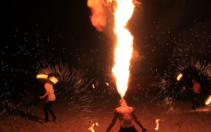 Pokaz fireshow grupy JAMA